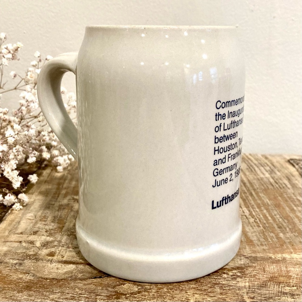 Vintage Lufthansa Stoneware Commemorative Beer Stein Houston - Frankfort 1985 - Picture 11 of 11